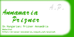 annamaria prizner business card